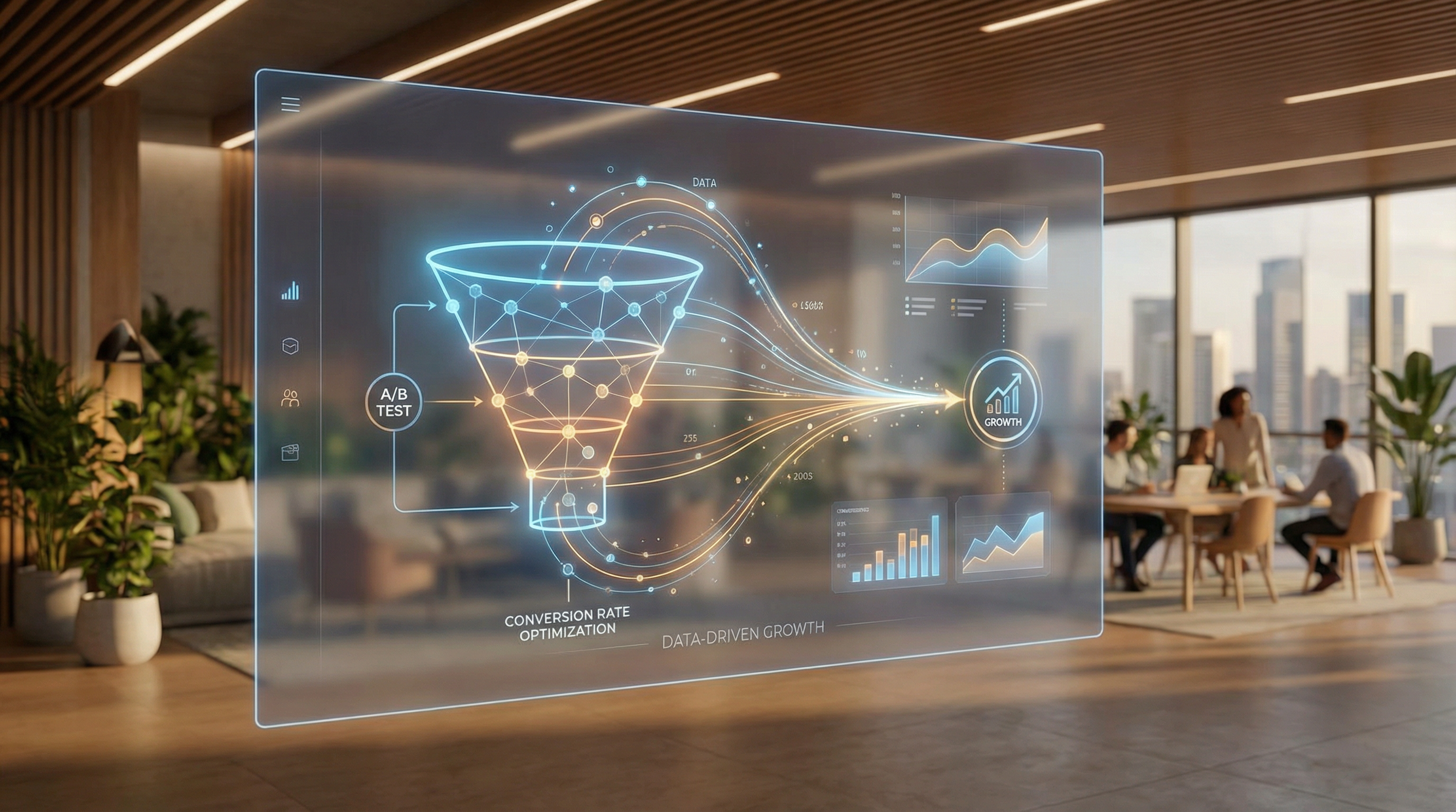 A/B testing and analytics dashboard